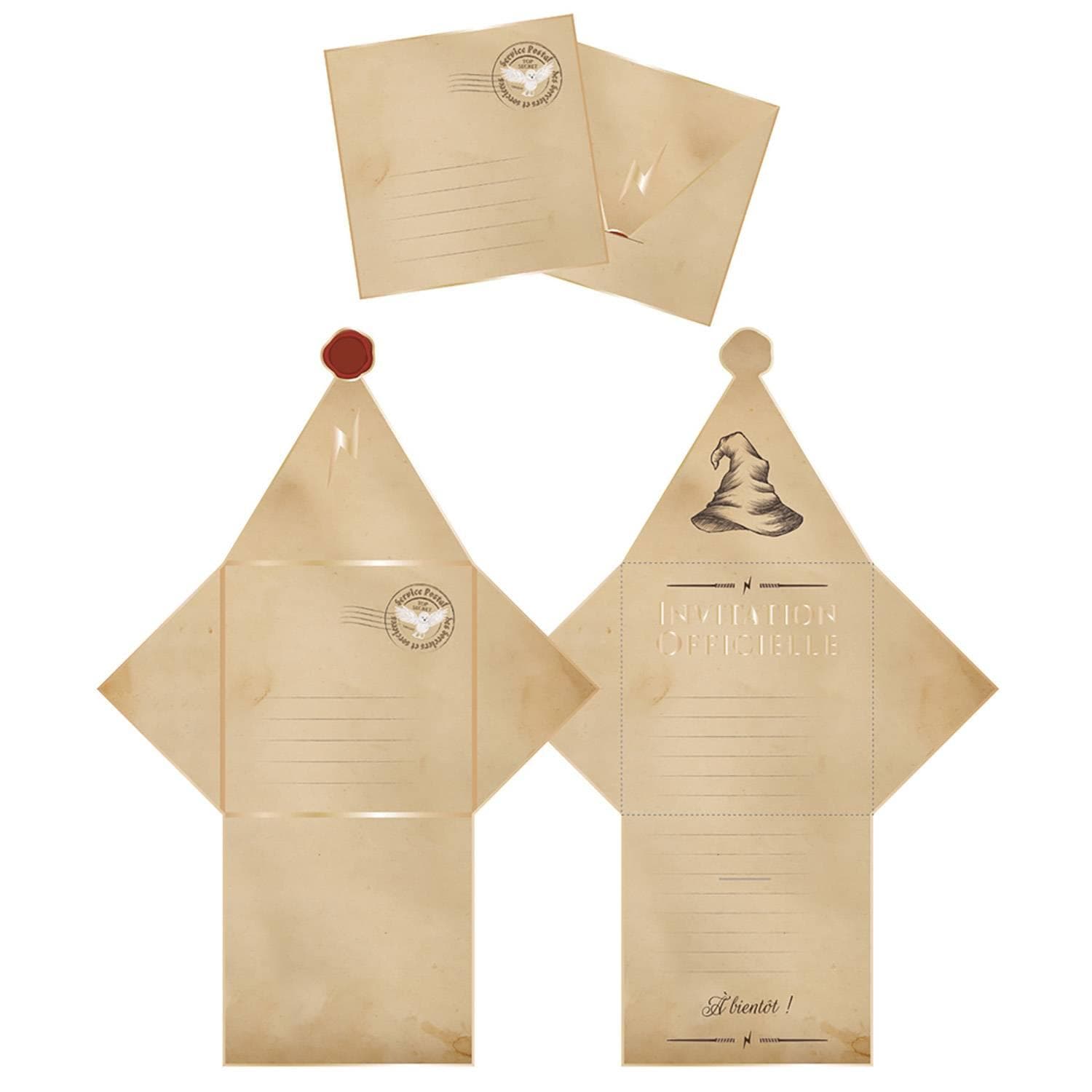 Set de 8 invitations avec enveloppes apprenti sorcier