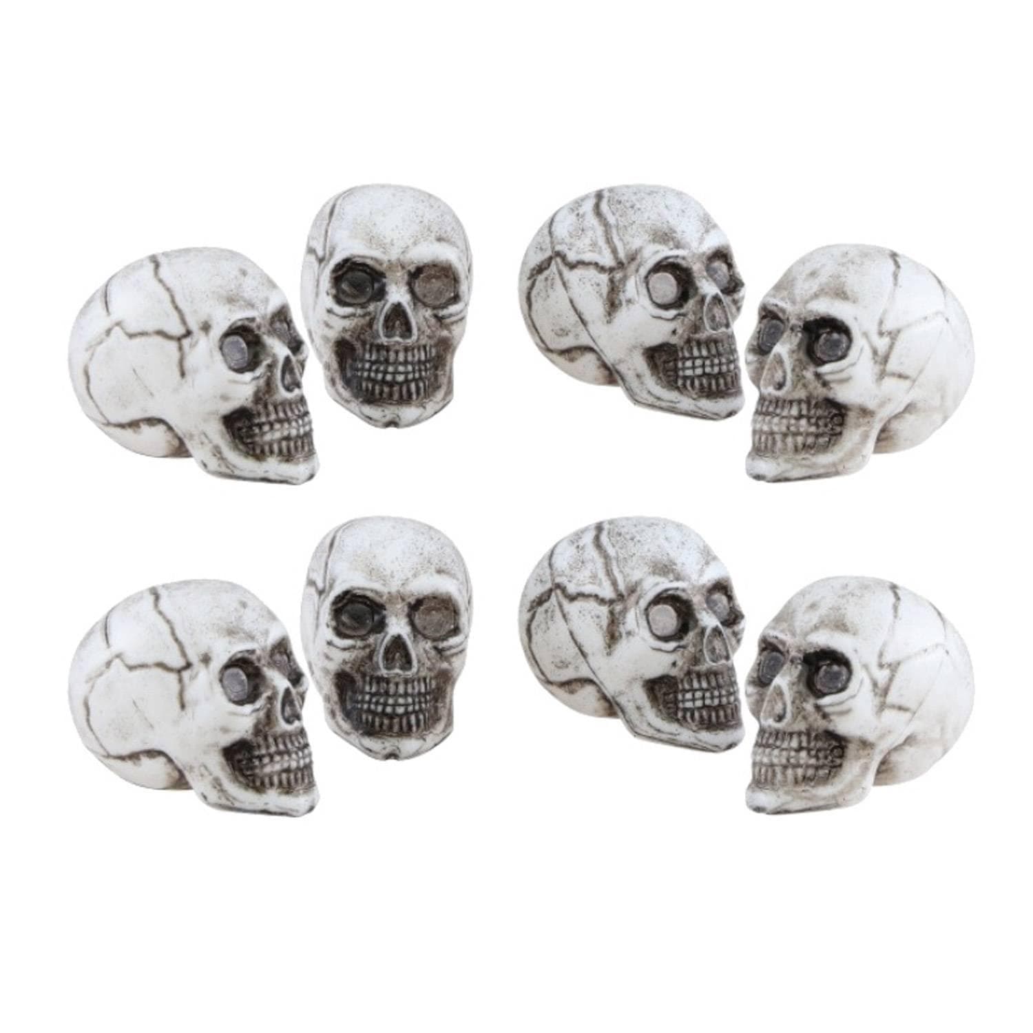 Lot de 8 petits Cranes têtes de mort 5 x 4 cm
