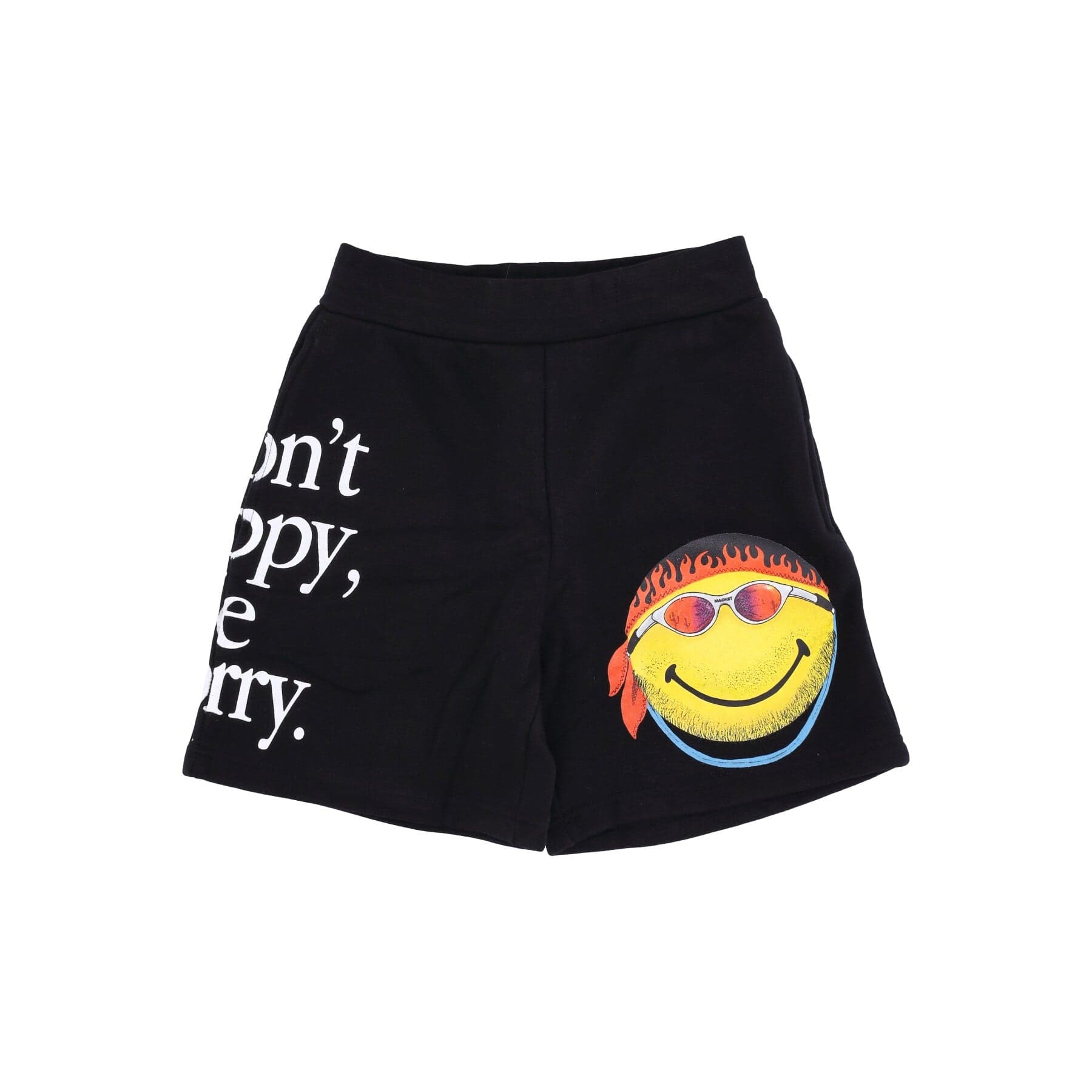Pantalon De Survetement Court Homme Don't Happy Be Worry Sweatshorts X Smiley Noir