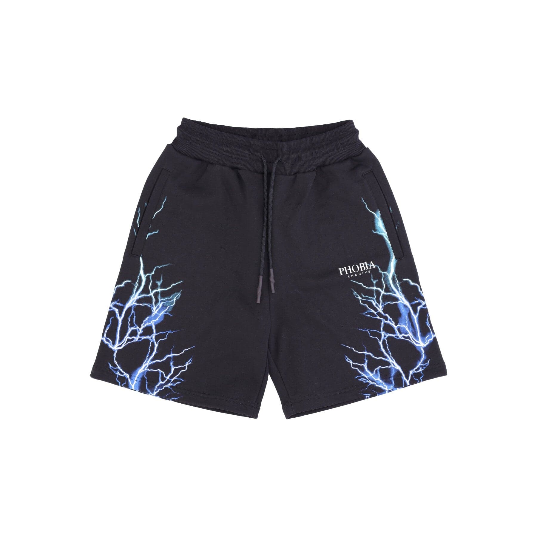 Short de survetement pour hommes Lightning Shorts noir/bleu/bleu clair